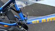 AB Bikes BMX GT Slammer in blue – seat tube view