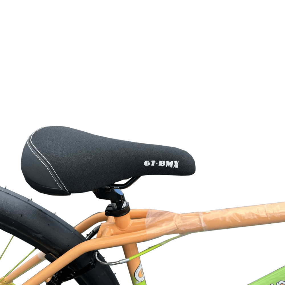 AB Bikes BMX GT Performer Heritage PCH in green – bike seat view