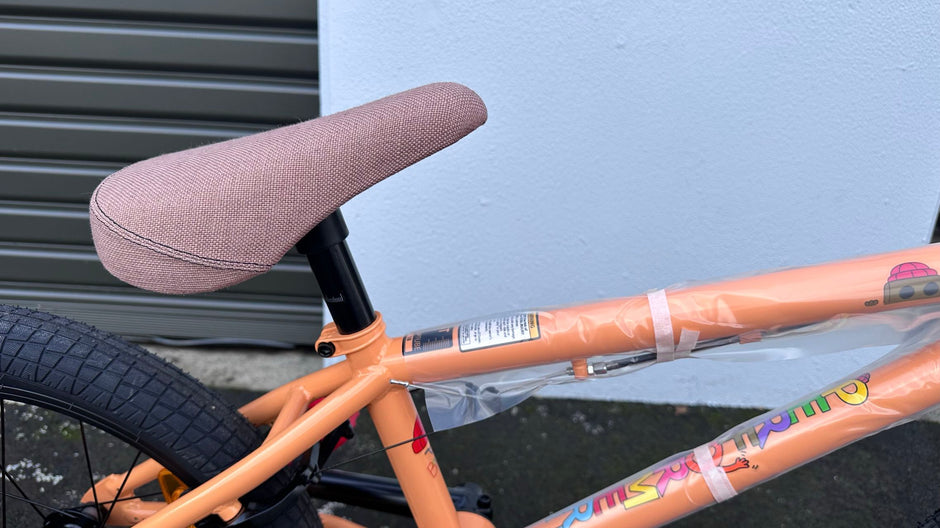 AB Bikes BMX GT Performer PCH Youth in orange – bike seat view