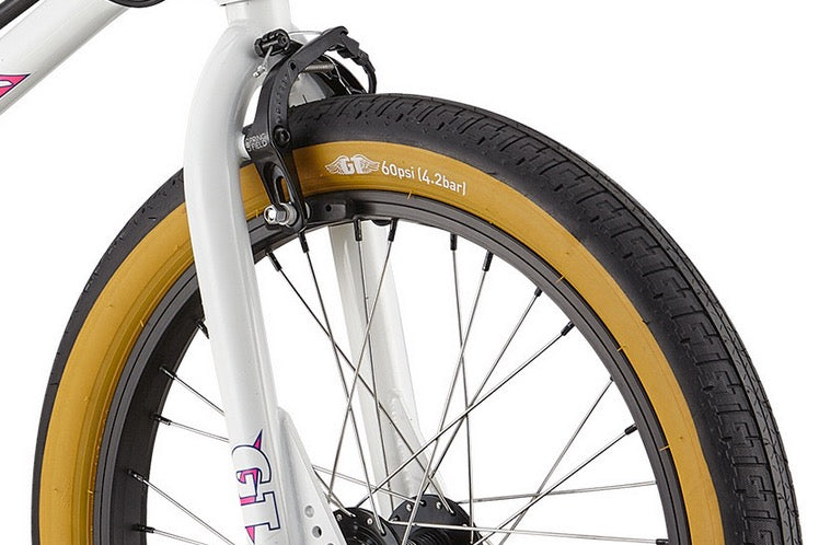 AB Bikes BMX GT Pro Performer Heritage WHT in white – tire view