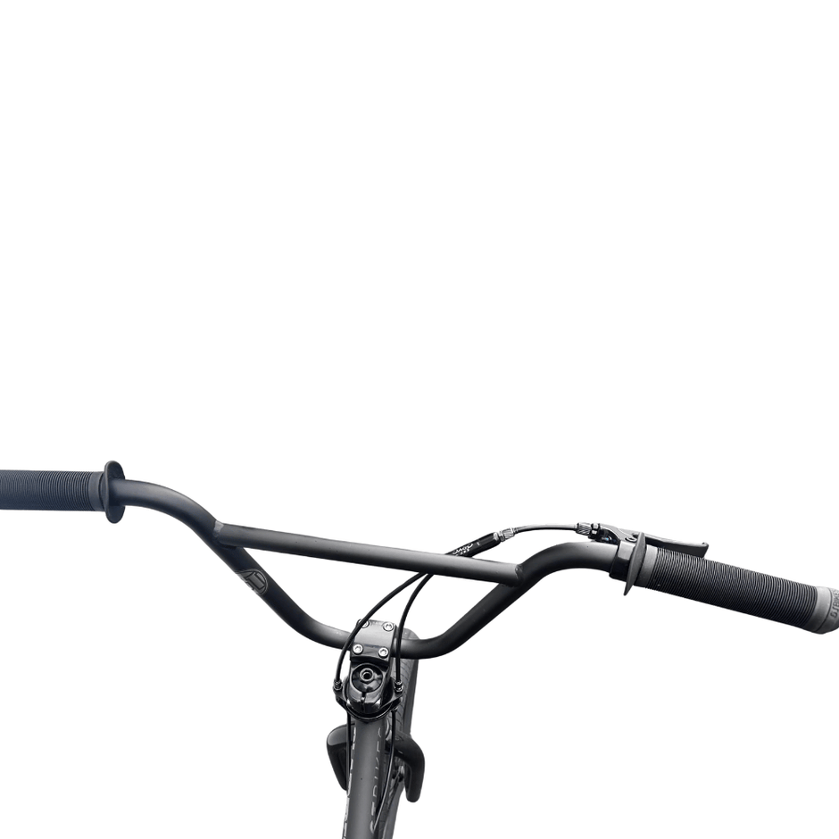AB Bikes BMX Slammer BLK in black – handbar view