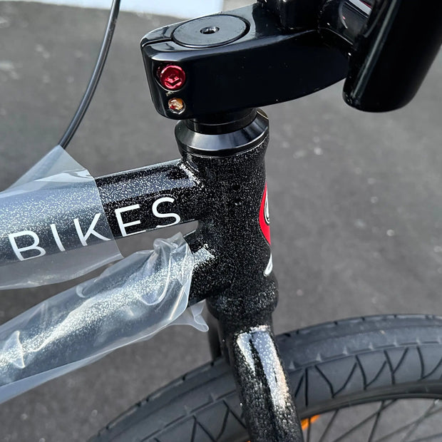 AB Bikes BMX GT Team Kachinsky in black – head tube view