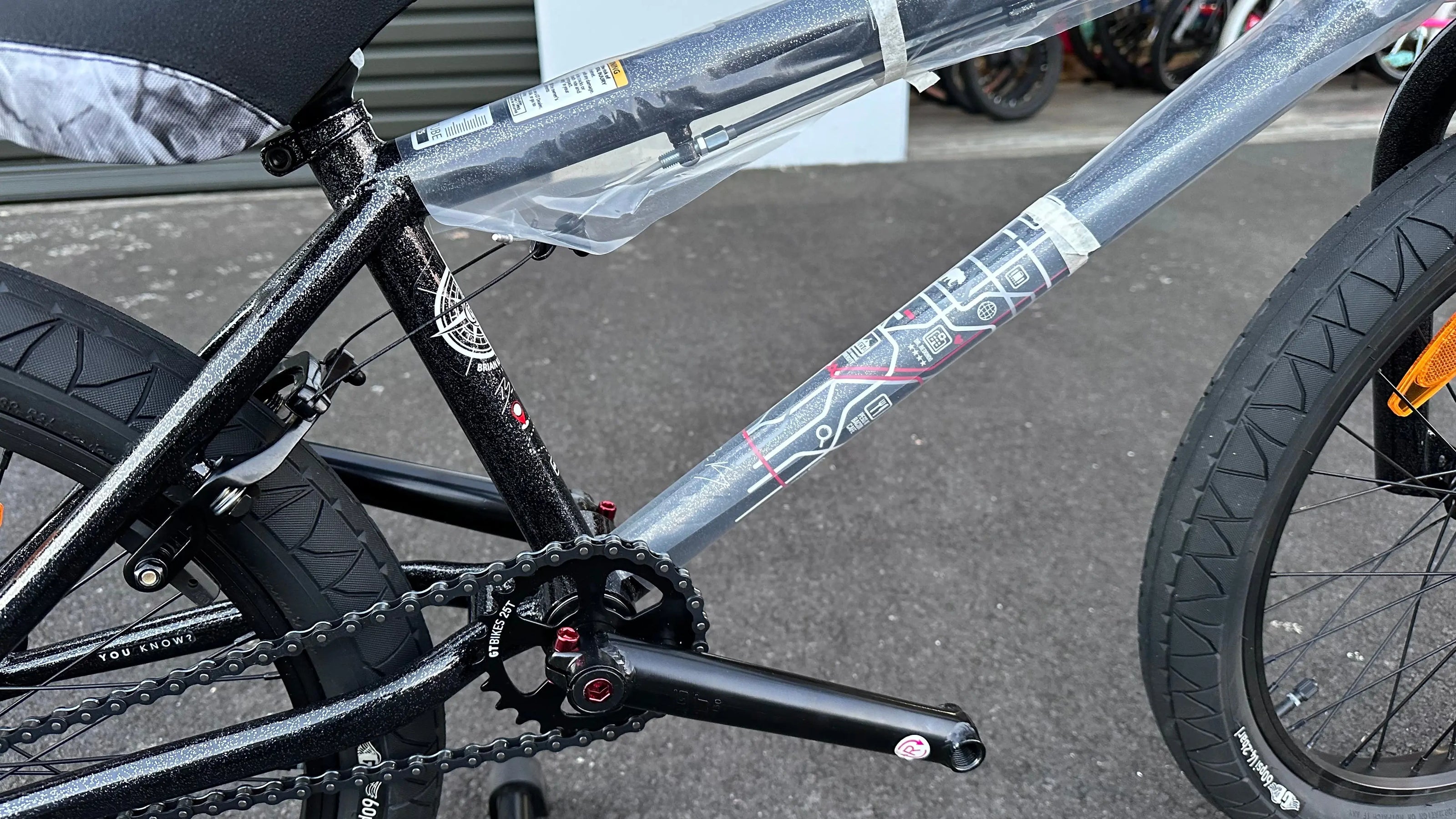 AB Bikes BMX GT Team Kachinsky in black – top tube view