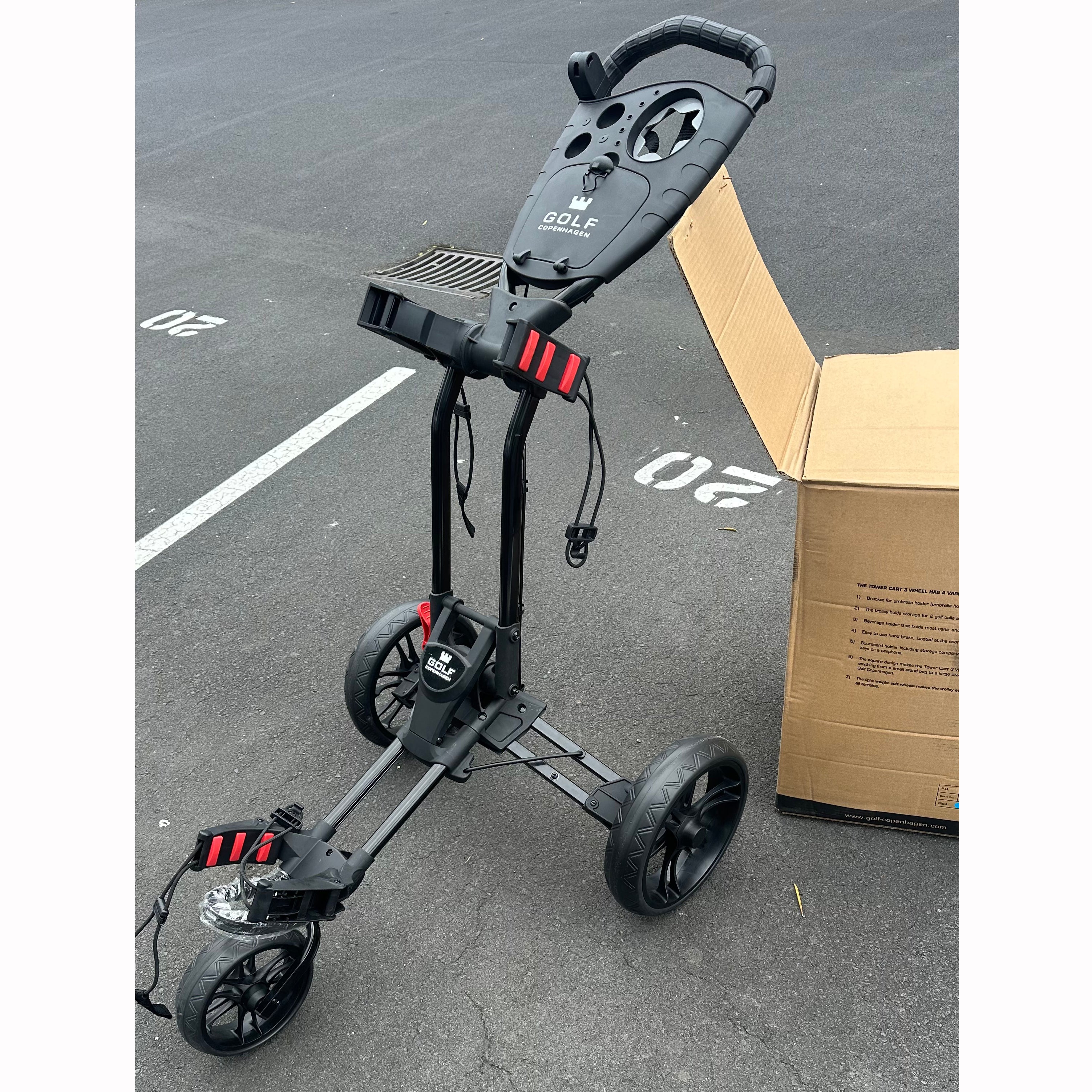 AB Bikes Golf Trundler Golf_COPENHAGEN Tower 3 in black – front side view