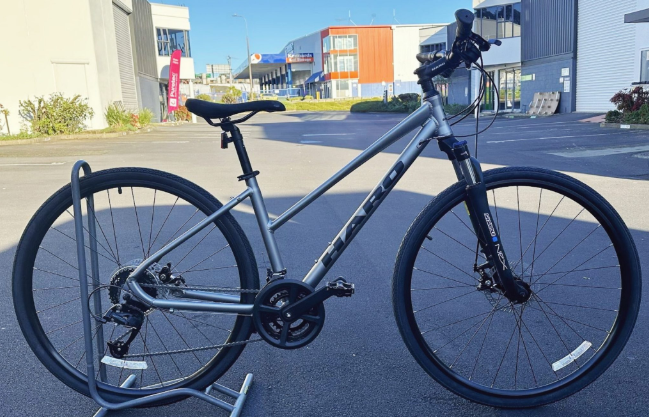HaroBridgeportST700CHybridBike_MatteLightCharcoal– AB Bikes Auckland NZ