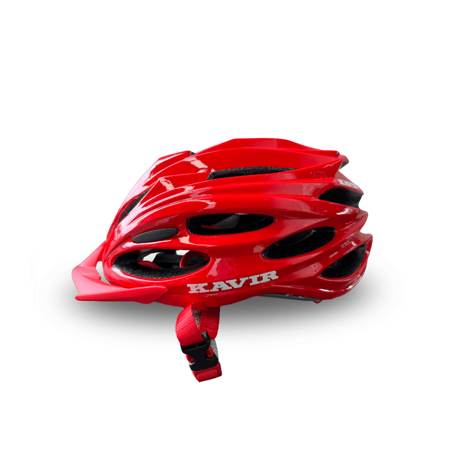 AB Bikes Accessories KAVIR Helmet in red – left side view