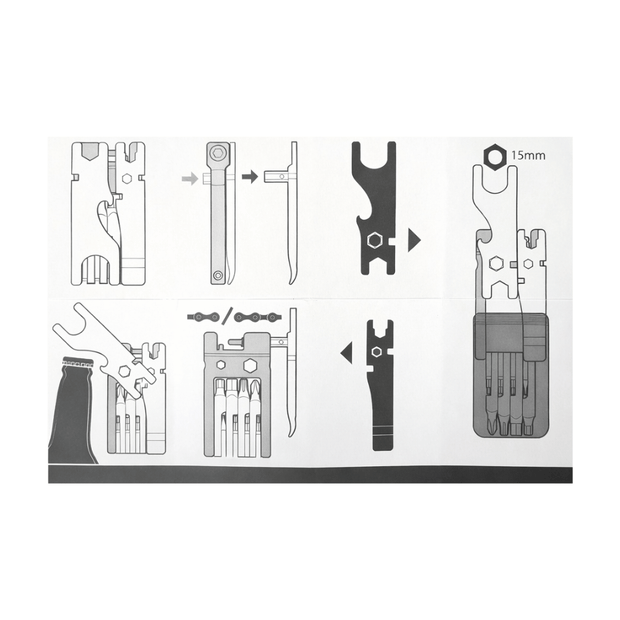 AB Bikes Accessories KOKUA Multi-tools in red – manual view