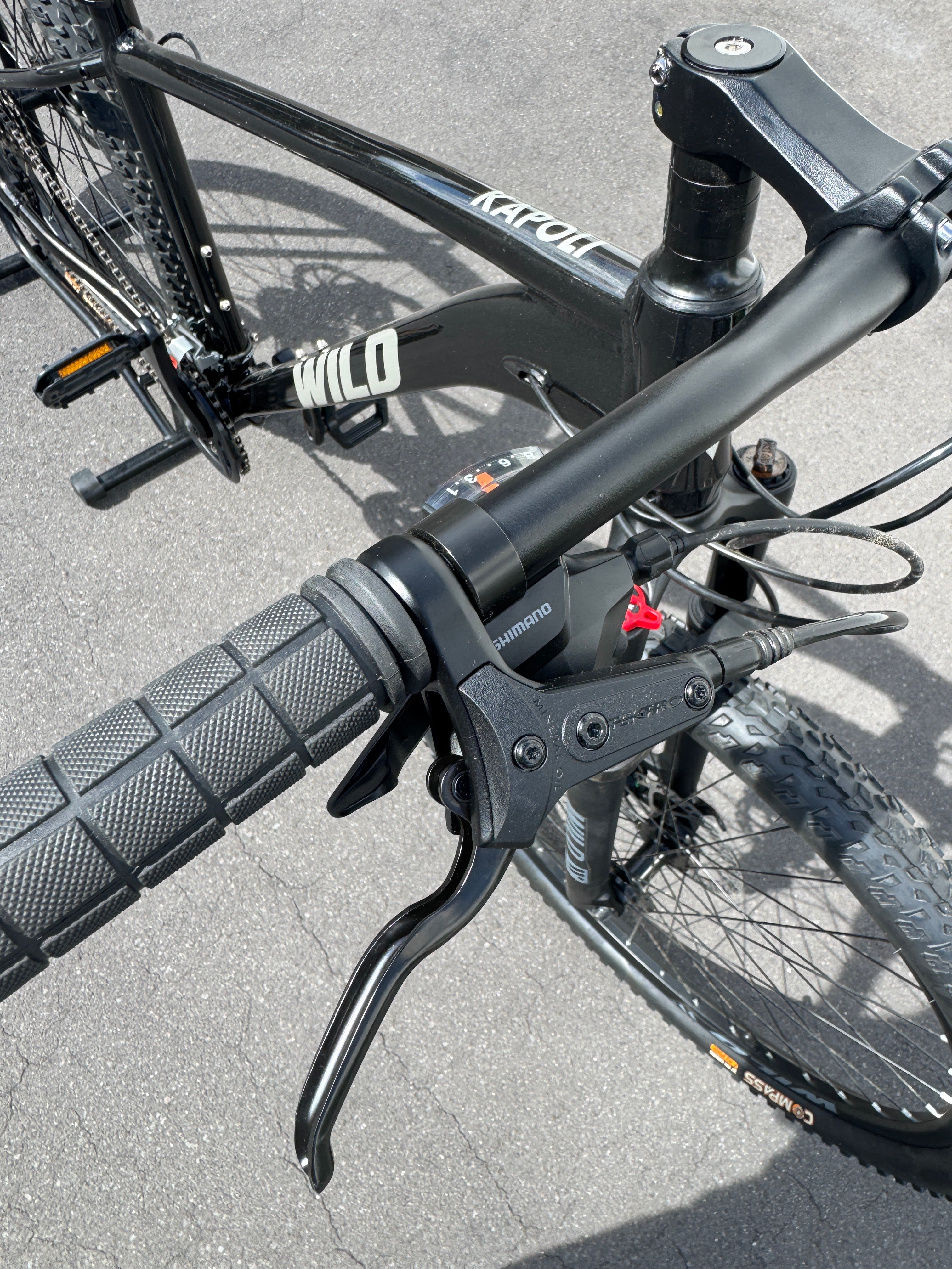 AB Bikes Mountain Bikes Kapoli Wild in black – top side view