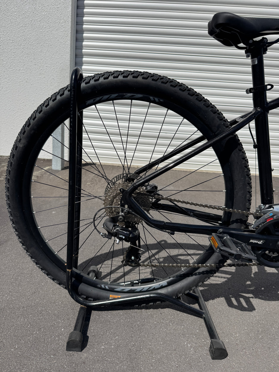 AB Bikes Mountain Bikes Kapoli Wild in black – rear wheel view