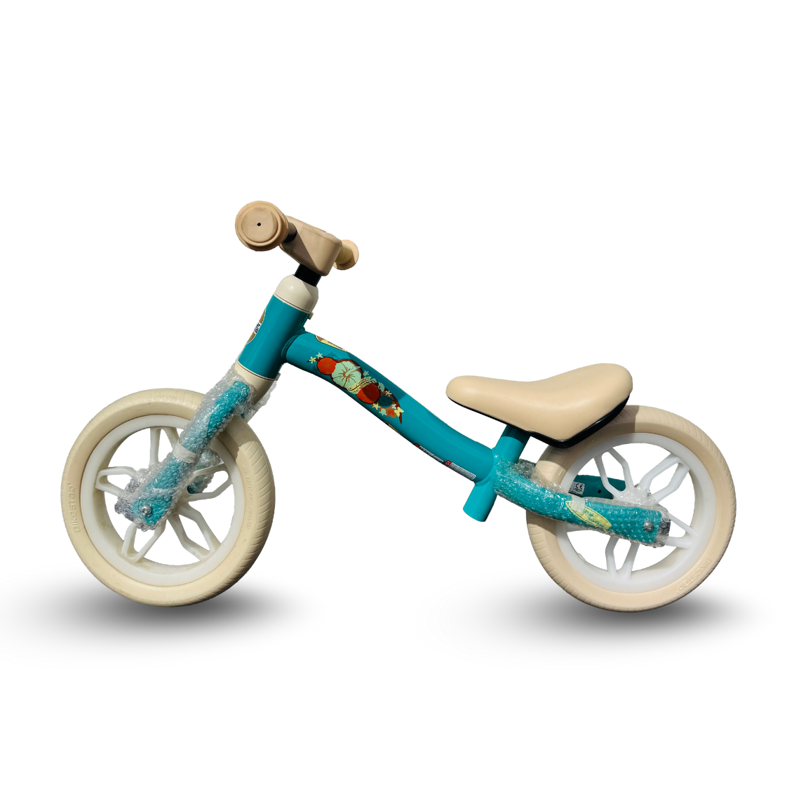 AB Bikes Kid Bike Kids Balance Bike in capri – side view