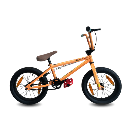 AB Bikes BMX GT Lil Performer in peach – side view