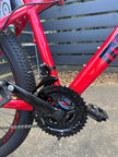 AB Bikes Mountain Bike MONGOOSE in red – foot pedal view