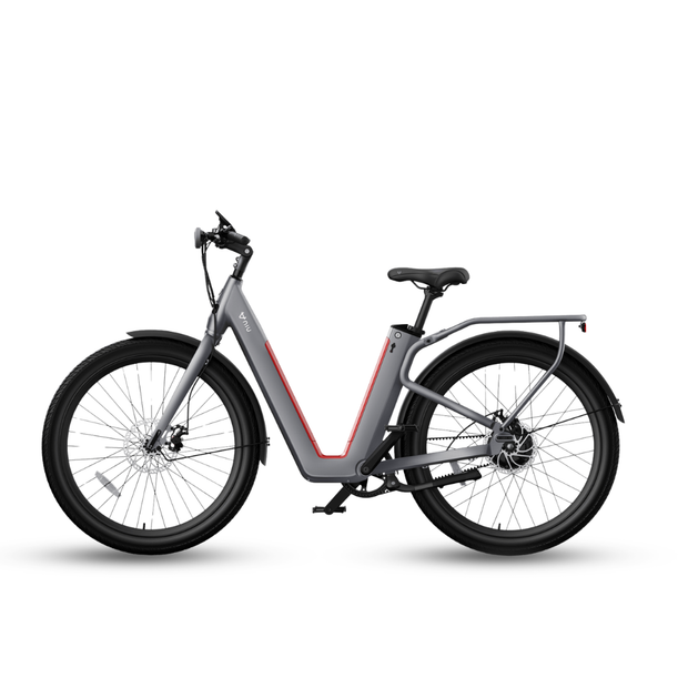AB Bikes E-Bike NIU BQI-C3 sport in grey – side view