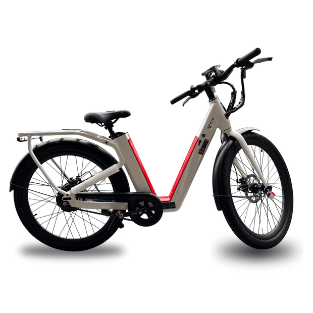 AB Bikes E-Bike NIU BQI-C3 sport in white – side view