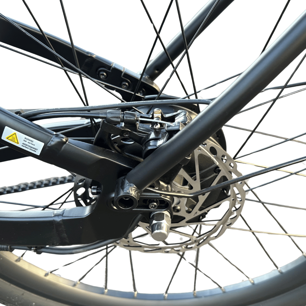AB Bikes E-Bike NIU BQI-C3 Pro in black – rear wheel view