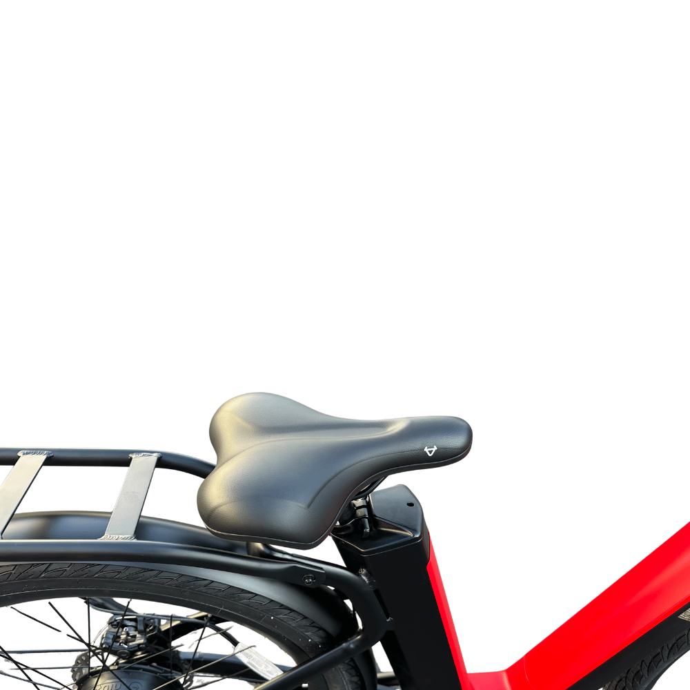 AB Bikes E-Bike NIU BQI-C3 Pro in black – bike seat view
