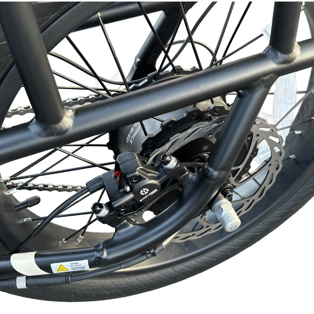 AB Bikes E-Bike NIU Utility 100 in black – Derailleur view