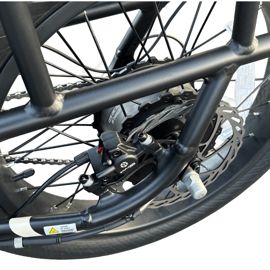 AB Bikes E-Bike NIU Utility 100 in black – Derailleur view