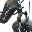 AB Bikes E-Bike NIU Utility 100 in black – front suspension view
