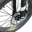 AB Bikes E-Bike NIU Utility 100 in black – front wheel view