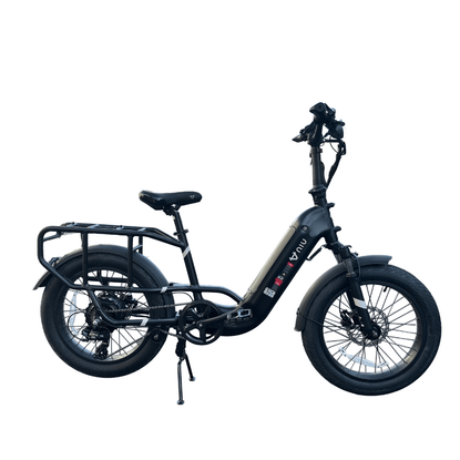 AB Bikes E-Bike NIU Utility 100 in black – side view