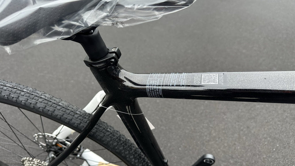 AB Bikes Road Bike Norco search xr c in black – top tube view