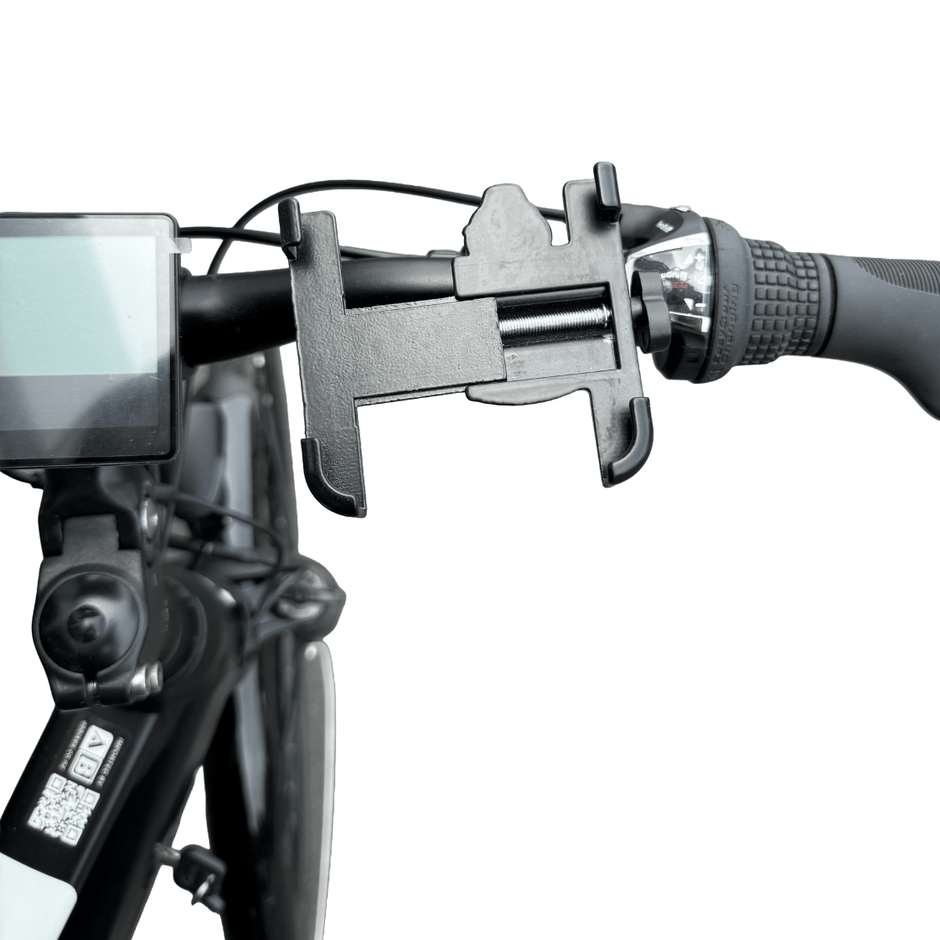 AB Bikes Accessories Phone Holder in black – installed view