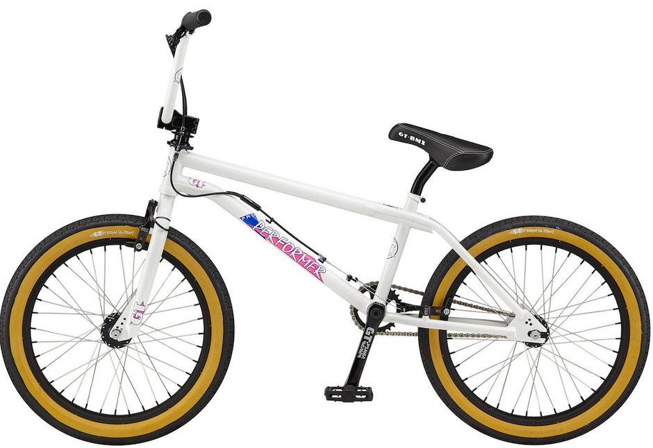 AB Bikes BMX GT Pro Performer Heritage WHT in white – left side view