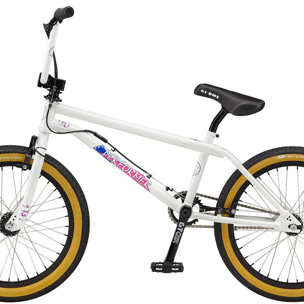 AB Bikes BMX GT Pro Performer Heritage WHT in white – left side view