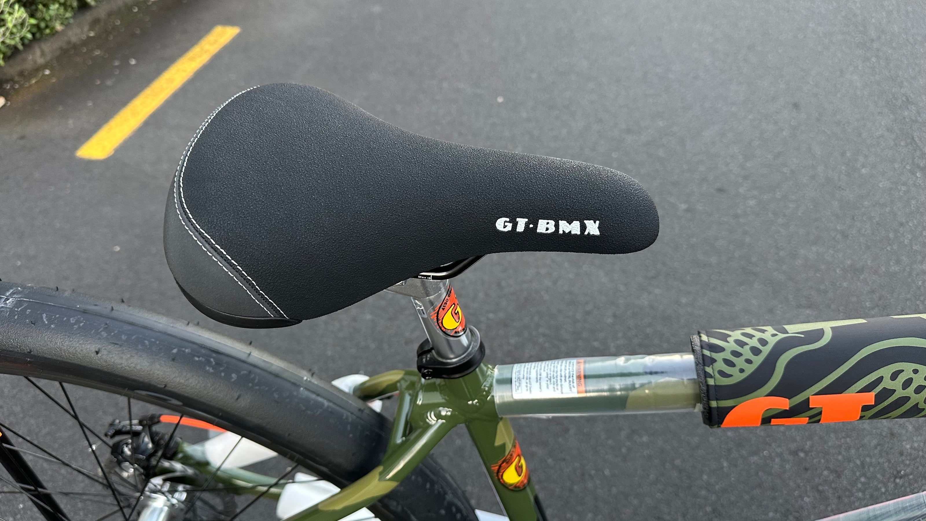 AB Bikes BMX Pro Series Heritage CMO O/ GT in green – bike seat view