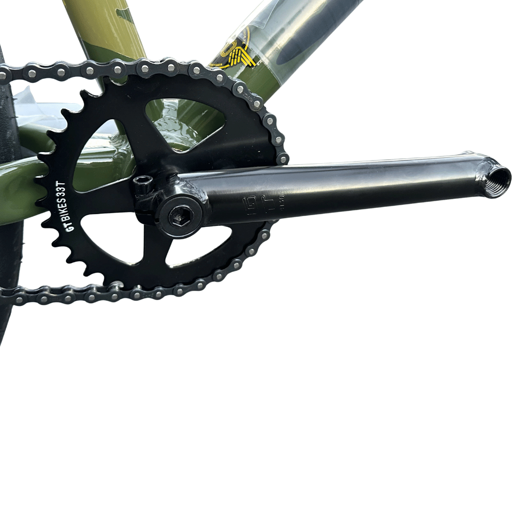 AB Bikes BMX Pro Series Heritage CMO O/ GT in green – foot pedal view