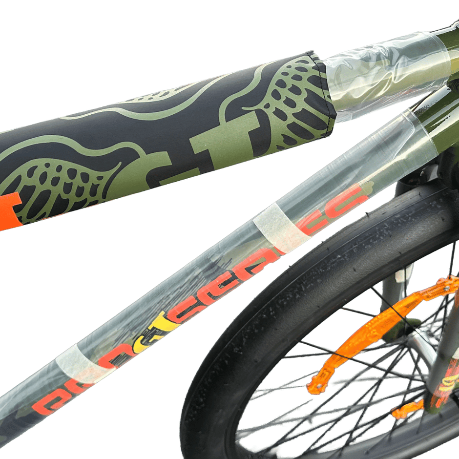 AB Bikes BMX Pro Series Heritage CMO O/ GT in green – top tube view