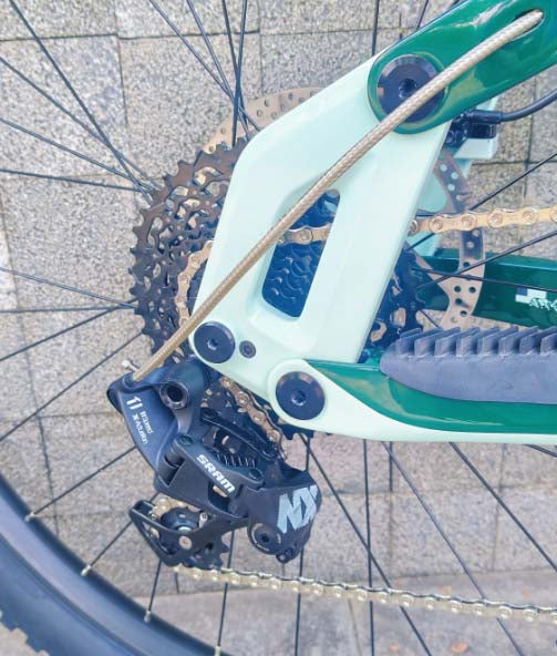 Rear derailleur on Eminent Haste MT LT 29 inch mountain bike-AB Bikes Auckland NZ