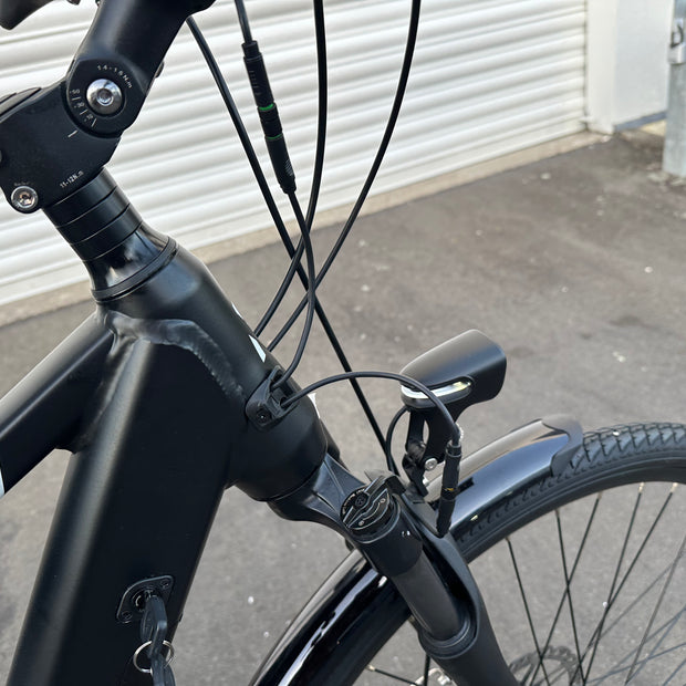 AB Bikes Electric Assist Bike Rover X/Y in black – head tube view