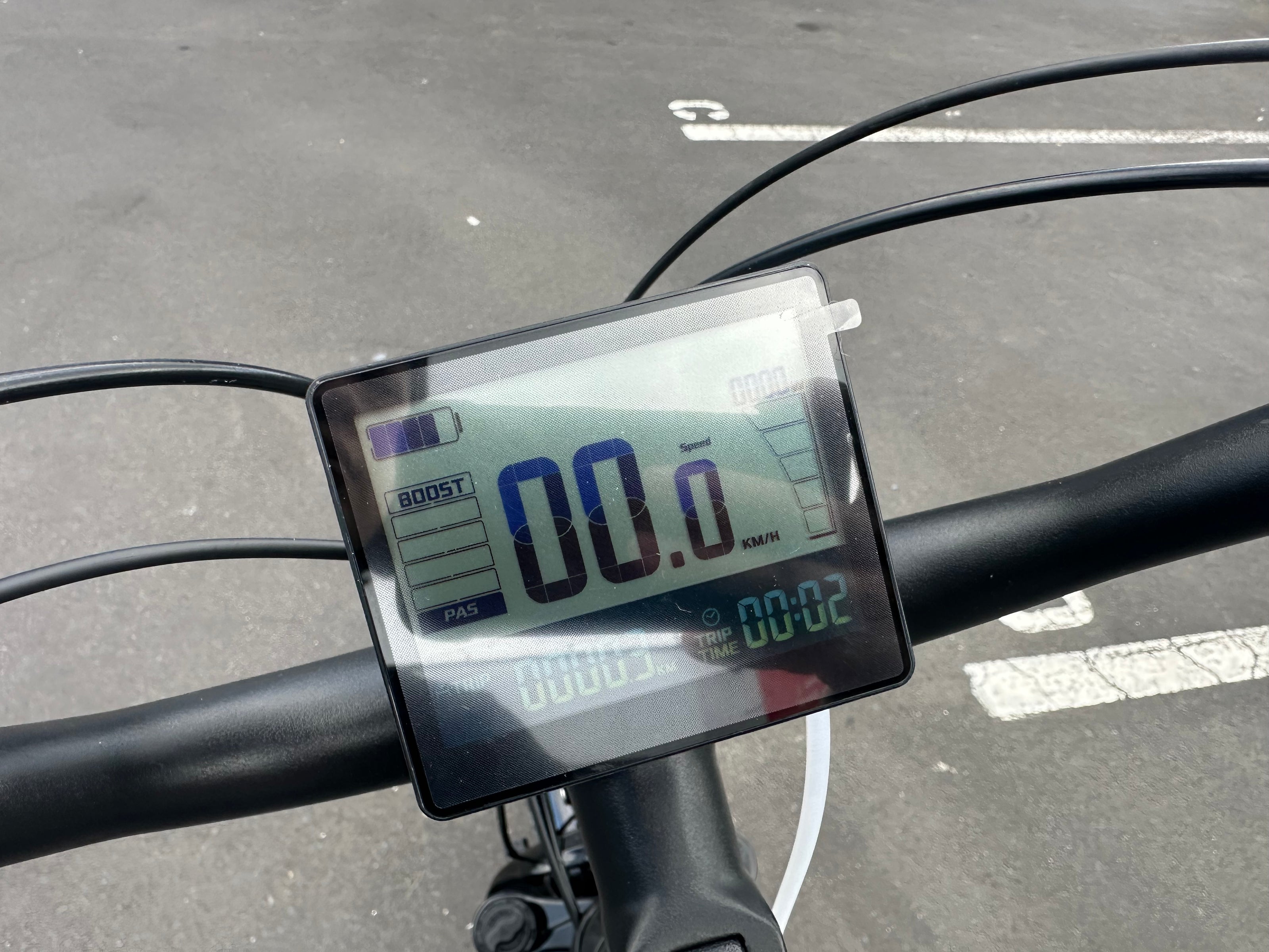 AB Bikes Electric Assist Bike S2 Dual Torque Sensor in black – screen view