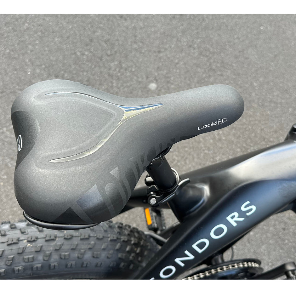 AB Bikes Electric Assist Bike SONDORS Fold X in black – bike seat view