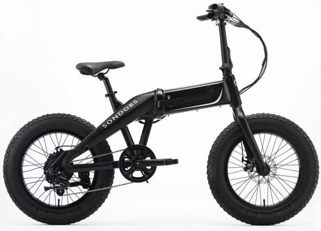AB Bikes Electric Assist Bike SONDORS Fold X in black – side view