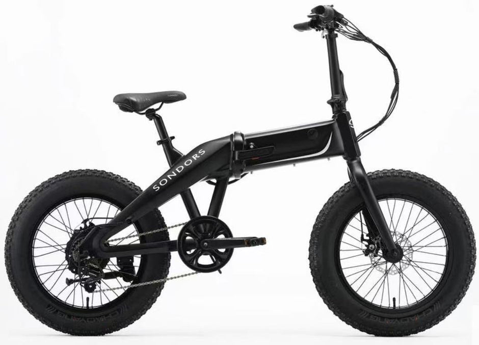 AB Bikes Electric Assist Bike SONDORS Fold X in black – side view