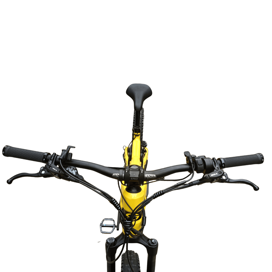AB Bikes Electric Mountain Bike SONDORS Rockstar in yellow – top view