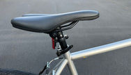 AB Bikes Electric Assist Bike SWFT VOLT in silver – bike seat view