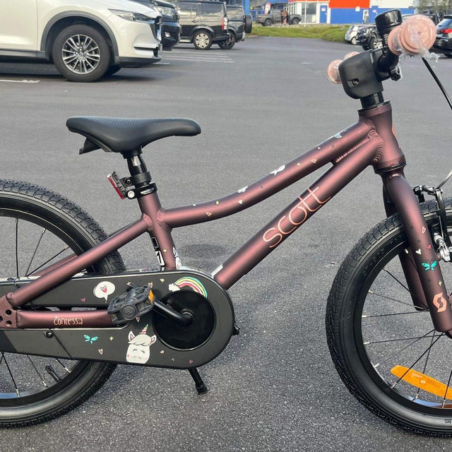 Scott-16-inch-Kids-Bike-Purple side– AB Bikes Auckland NZ