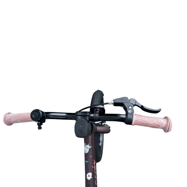 AB Bikes Kid Bike Scott Roxter 16 in purple – handbar view