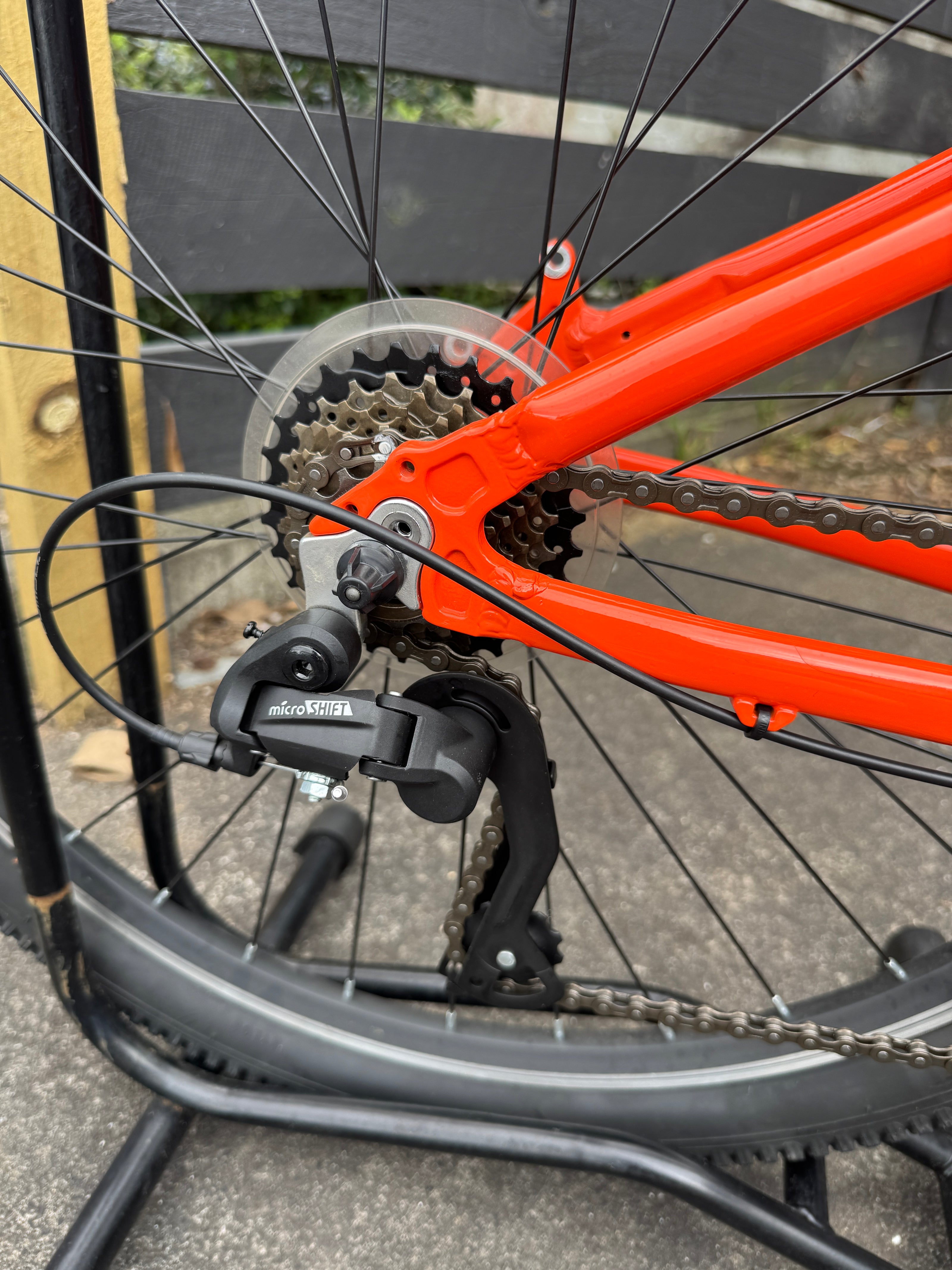 AB Bikes Mountain Bike Silverback Stride in orange – gearing view