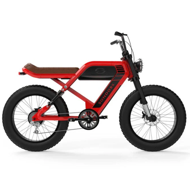 AB Bikes Electric Mountain Bike SONDORS MadMods in red – side view