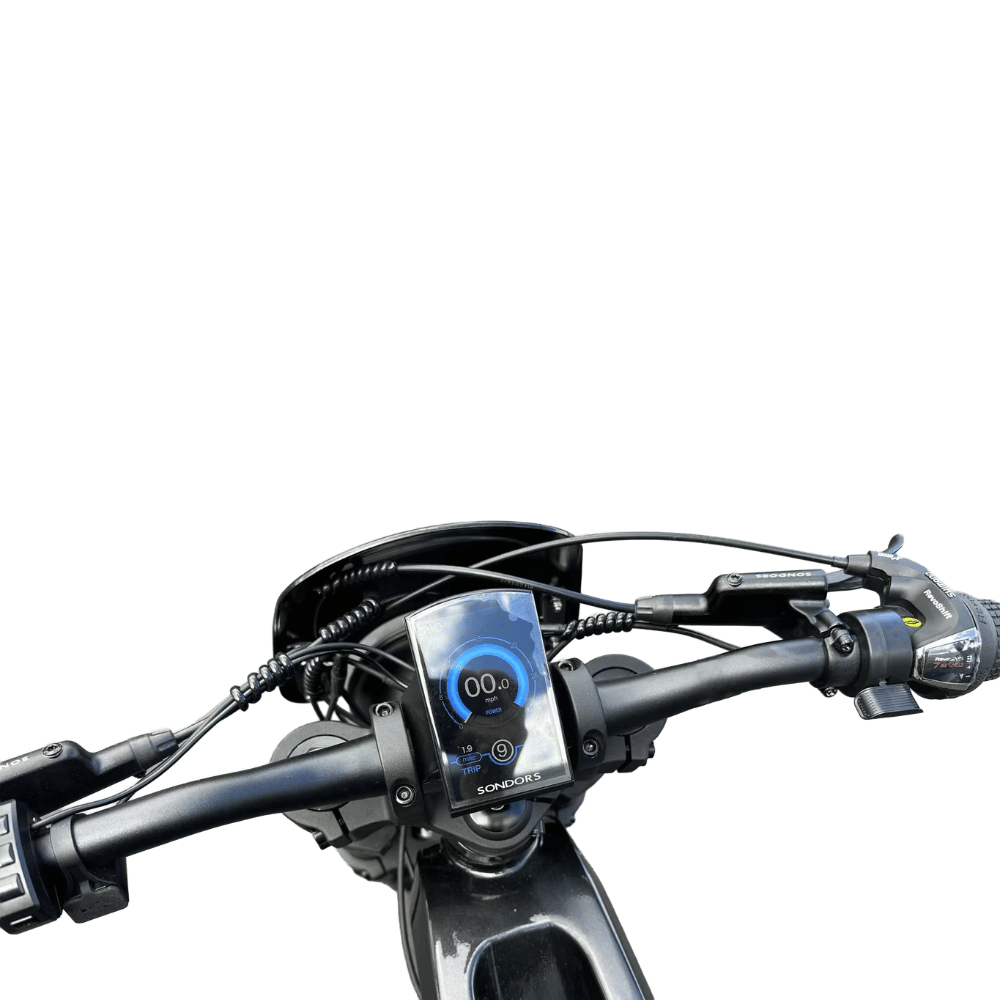 AB Bikes Electric Mountain Bike SONDORS MadMods in black – handbar view