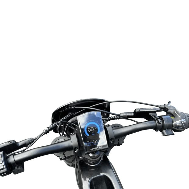 AB Bikes Electric Mountain Bike SONDORS MadMods in black – handbar view