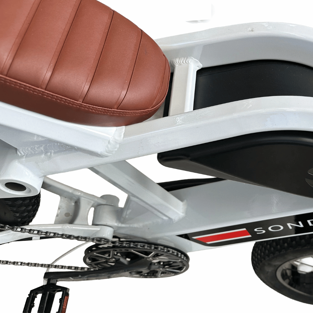 AB Bikes Electric Mountain Bike SONDORS MadMods in white – top view