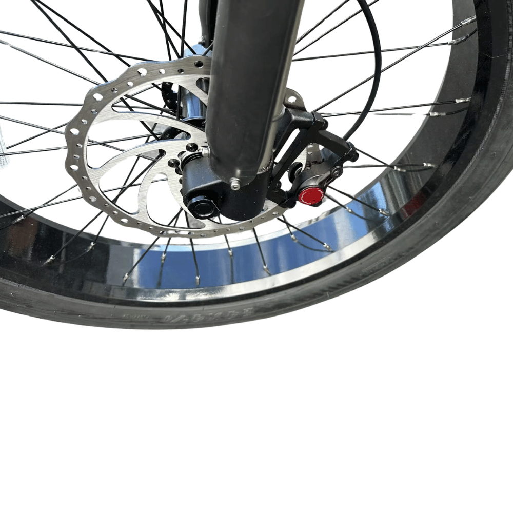 AB Bikes Electric Mountain Bike SONDORS MadMods in black – front wheel view