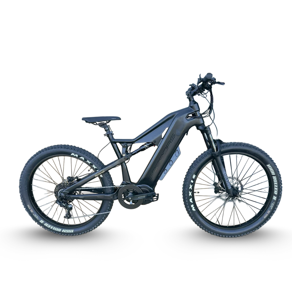 AB Bikes Electric Mountain Bike SONDORS Rockstar in black – side view