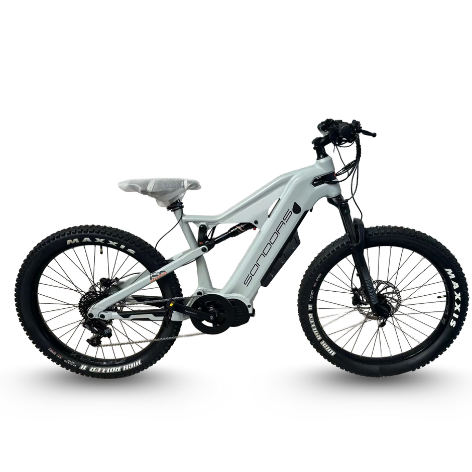 AB Bikes Electric Mountain Bike SONDORS Rockstar in white – side view